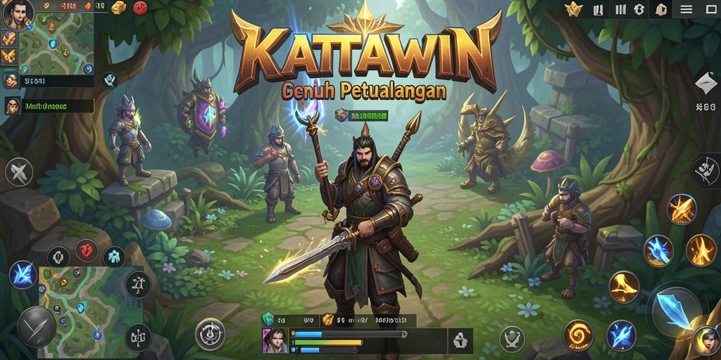 Tampilan gameplay KATAWIN yang dinamis dan penuh aksi.