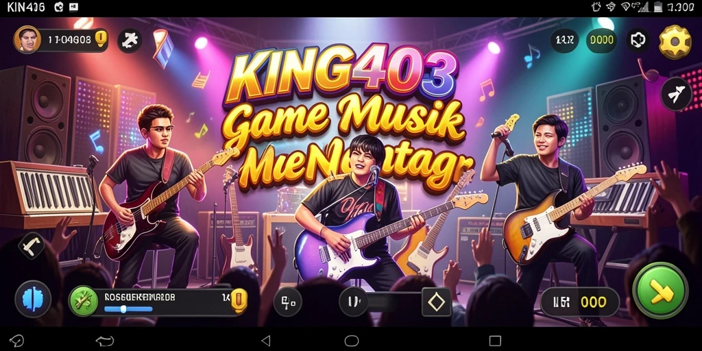 Tampilan gameplay <strong>KING403</strong> menunjukkan keseruan mengikuti irama musik.